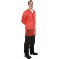 Supertouch Non-Woven Coats - Velcro - Red
