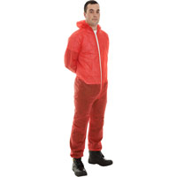 Supertouch PP Non-Woven Coveralls - Red