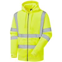 Supertouch Hi Vis Zipped Hoodie - Yellow