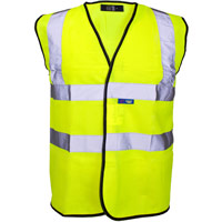 Supertouch Hi Vis Vest - Velcro - Black Binding - Yellow/Black