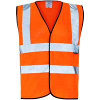 Supertouch Hi Vis Vest - Velcro - Orange/Black