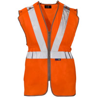 Supertouch Hi Vis Polyester Long Tracker Vest - Orange