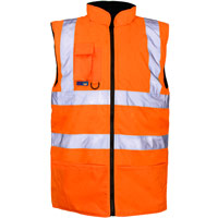 Supertouch Reversible Fleece Lined Bodywarmer - Orange/Navy