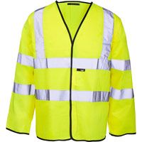 Supertouch Hi Vis Long Sleeved Vest - Velcro - Yellow