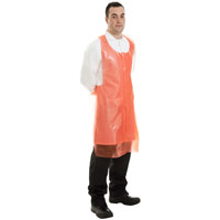 Supertouch PE Aprons Flat Packed - 50 Micron - Pack of 5x100 - Red