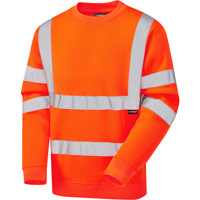 Supertouch Hi Vis Crew Neck Sweatshirt - Orange