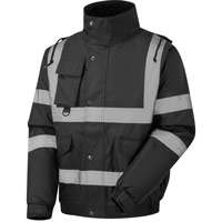 Supertouch Security Bomber Jacket - With Tape - Black