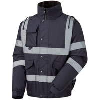 Supertouch Security Bomber Jacket - With Tape - Navy