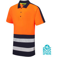 Supertouch Essentials Hi-Vis Eco Coolair Polo Shirt - Orange