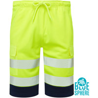 Supertouch Essentials Hi-Vis Eco CottonCool Shorts - Yellow