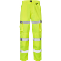 Supertouch Hi Vis 3 Band Combat Trousers - Yellow