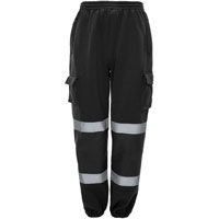 Supertouch Hi Vis Jogging Bottoms - Black