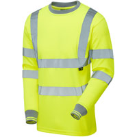 Supertouch HV Long Sleeve Bird Eye T-Shirt - Yellow