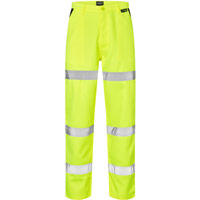 Supertouch Hi Vis 3 Band Polycotton Trousers - Yellow