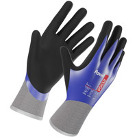 Supertouch Pawa PG512 Oil Resistant Anti-Cut Gloves - Blue/Black