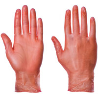 Supertouch Powderfree Vinyl Gloves - Red