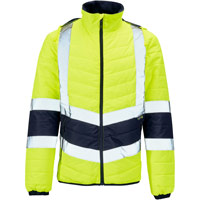 Supertouch Hi Vis 2 Tone Puffer Jacket - Yellow