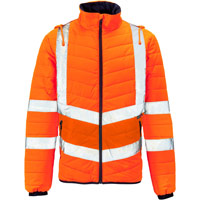 Supertouch Hi Vis Puffer Jacket - Orange