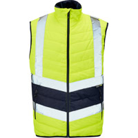 Supertouch Hi Vis 2 Tone Puffer Bodywarmer - Yellow
