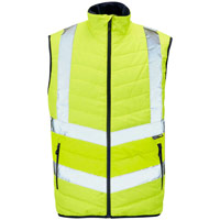 Supertouch Hi Vis Puffer Bodywarmer - Yellow