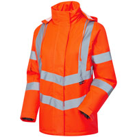 Supertouch Ladies Hi Vis Kamela Padded Jacket - Orange