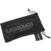 Supertouch Cleaning Cloth Drawstring Glasses Bag - Black