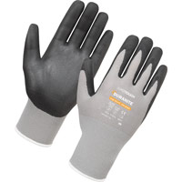 Supertouch Duranite 15G Nitrile Micro Foam Gloves - Grey/Black