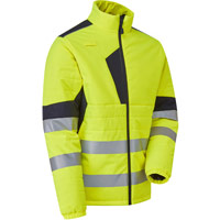 Supertouch System High Vis Eco Two Tone Thermal Baffle Jacket - Yellow/Navy