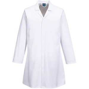 Portwest Food Industry No Pocket Coat - White