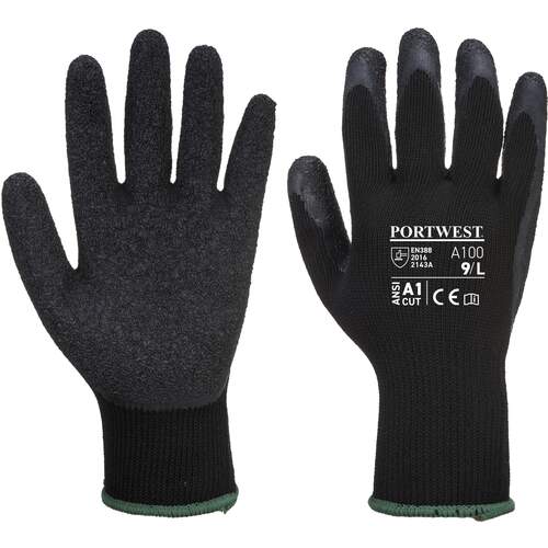 Portwest Grip Glove - Latex - Black