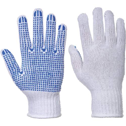 Portwest Classic Polka Dot Glove - White/Blue