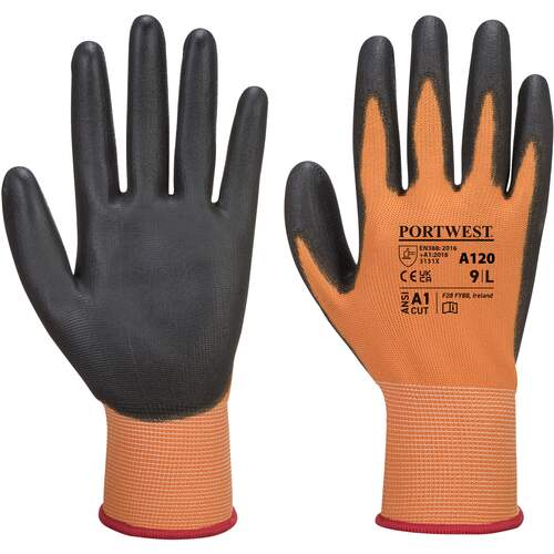 Portwest PU Palm Glove - Orange/Black