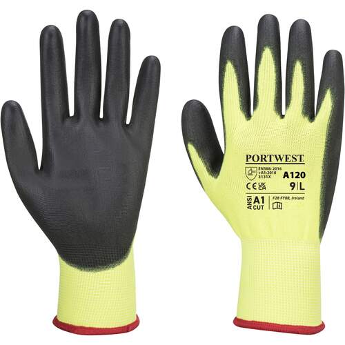 Portwest PU Palm Glove - Yellow/Black