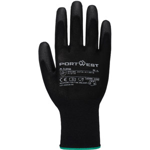 Portwest Grip 13 Nylon PU Glove - Black