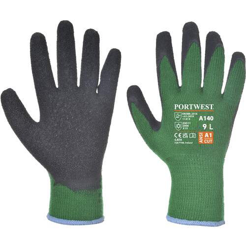 Thermal Grip Glove - Latex - Green/Black
