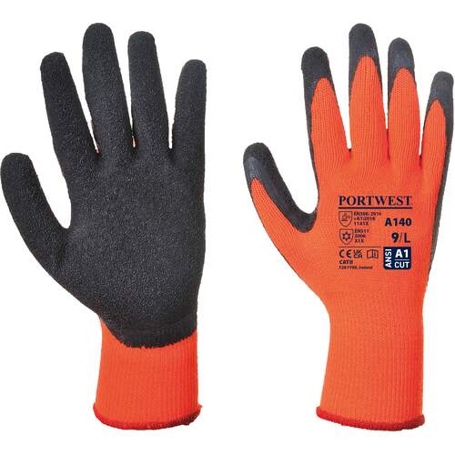 Thermal Grip Glove - Latex - Orange/Black