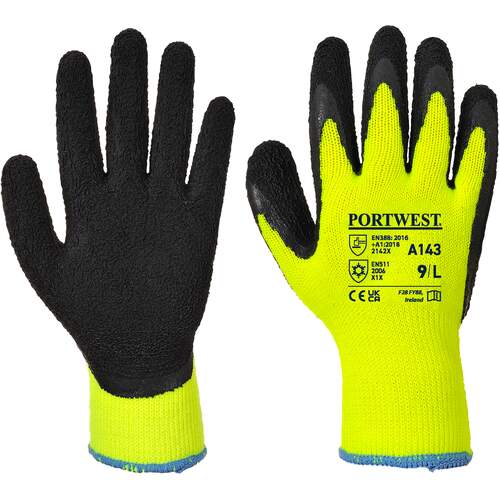 Portwest Thermal Soft Grip Glove - Yellow/Black