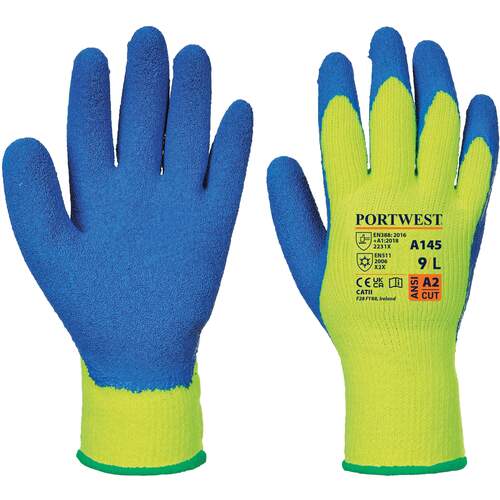 Portwest Cold Grip Glove - Yellow/Blue