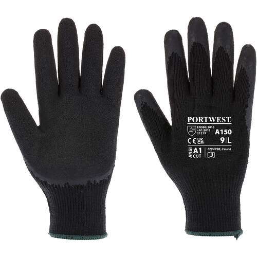 Portwest Classic Grip Glove - Latex - Black