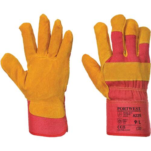 Fleece Lined Rigger Glove - Red