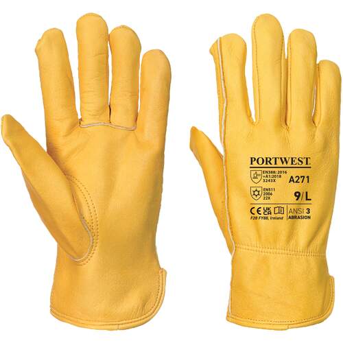 Portwest Lined Driver Glove - Tan