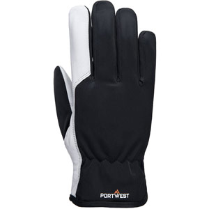 Portwest Mechanic 120 Leather Palm Lined Glove - Grey