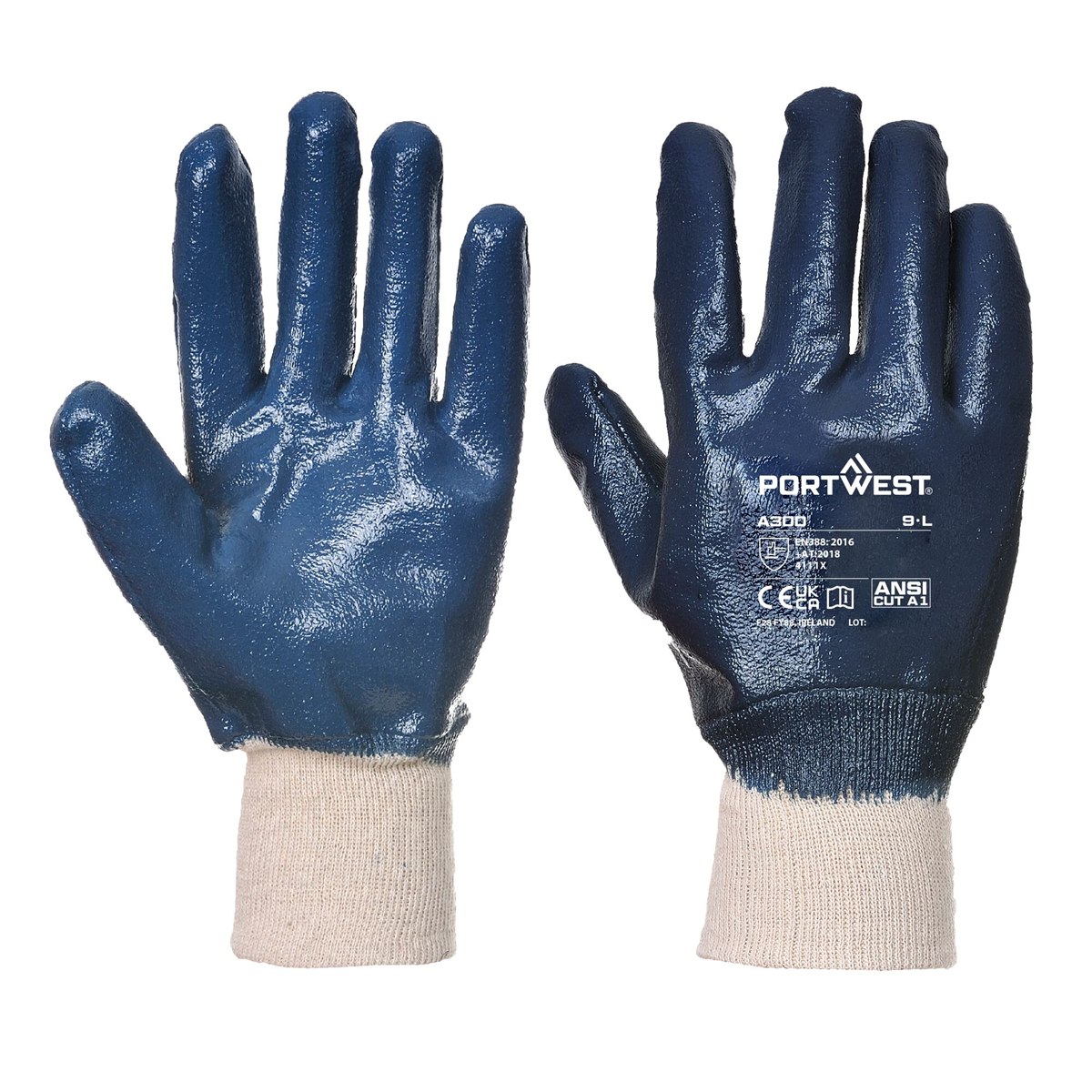 Portwest Nitrile Knitwrist - Navy