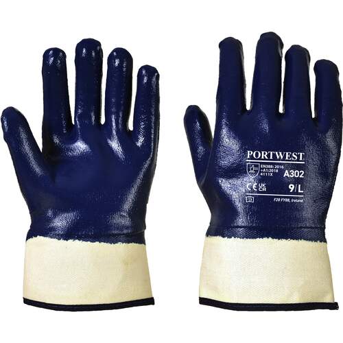 Portwest Fully Dipped Nitrile Safety Cuff - Navy