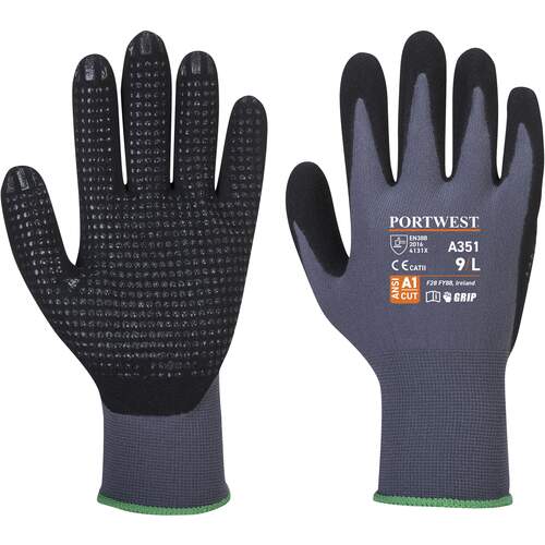 Portwest DermiFlex Plus Glove - Grey/Black
