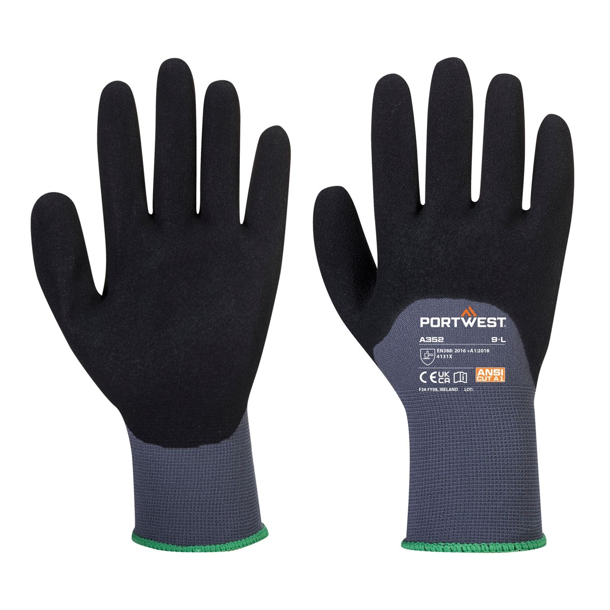 Portwest DermiFlex Ultra Glove - Grey/Black