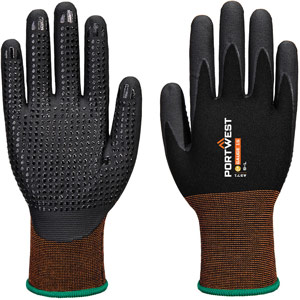 Portwest GP Grip 15 Nitrile Micro Foam Dotted  - Black