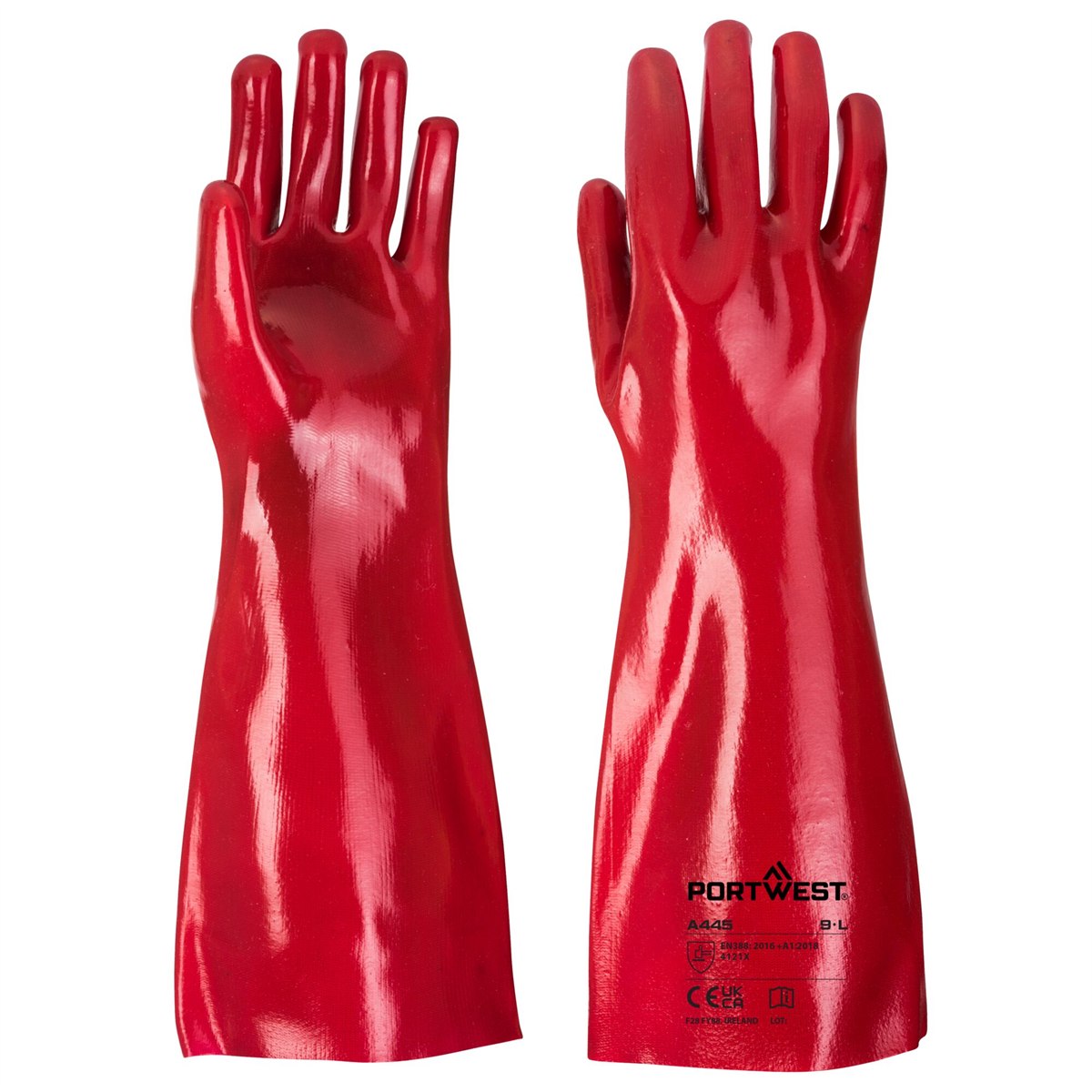 Portwest PVC Gauntlet - Red