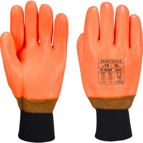 Portwest Weatherproof Hi - Vis Glove - Orange