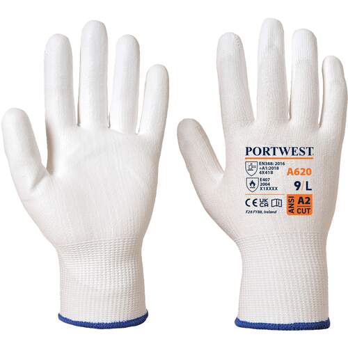 Portwest LR Cut PU Palm Glove - White